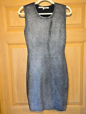 RACHEL Rachel Roy Silver Metallic Sleeveless Mini Dress